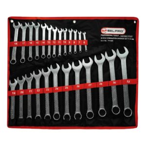 25 Pcs Combination Spanner Set, Chrome Vanadium Steel, 6-3