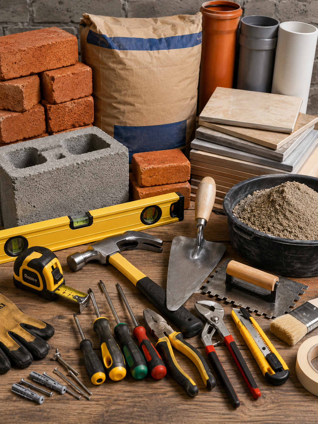 Hand Tools and Building Material